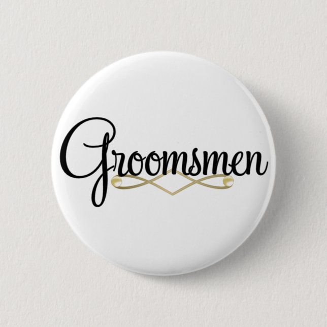Badge Rond 5 Cm Groomsman (Devant)