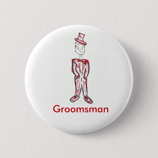 Badge Rond 5 Cm Groomsman Bachelor Party (Devant)