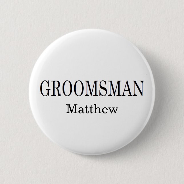 Badge Rond 5 Cm Groomsman épousant le bouton (Devant)