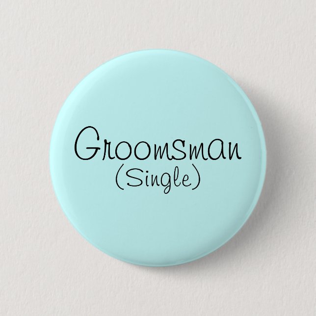 Badge Rond 5 Cm Groomsman (monochrome) (Devant)