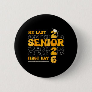 Badge Rond 5 Cm Groovy Mon Dernier Premier Jour De Classe De 2026 