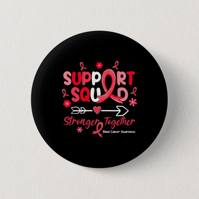 Badge Rond 5 Cm Groovy Support Squad Ruban Rouge Sensibilisation a (Devant)
