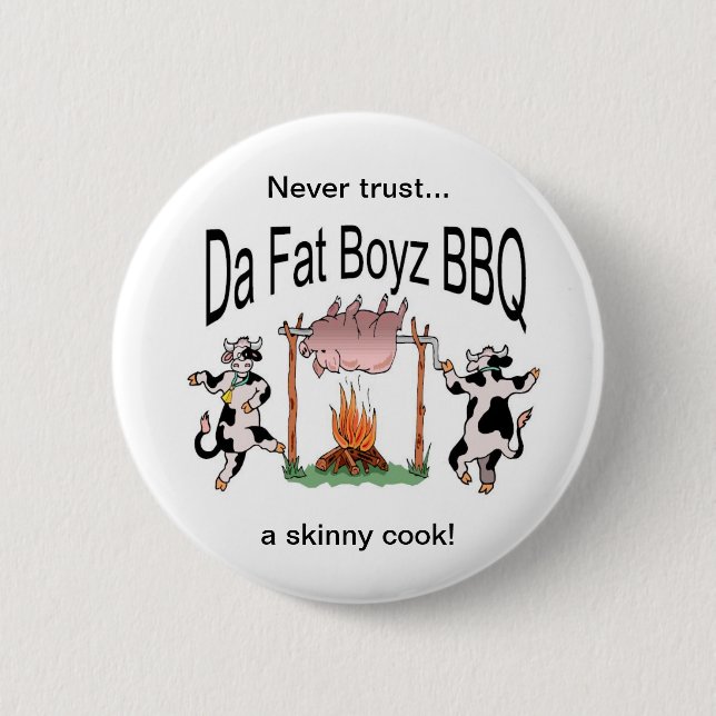 Badge Rond 5 Cm Gros Boyz bouton de BBQ du DA (Devant)