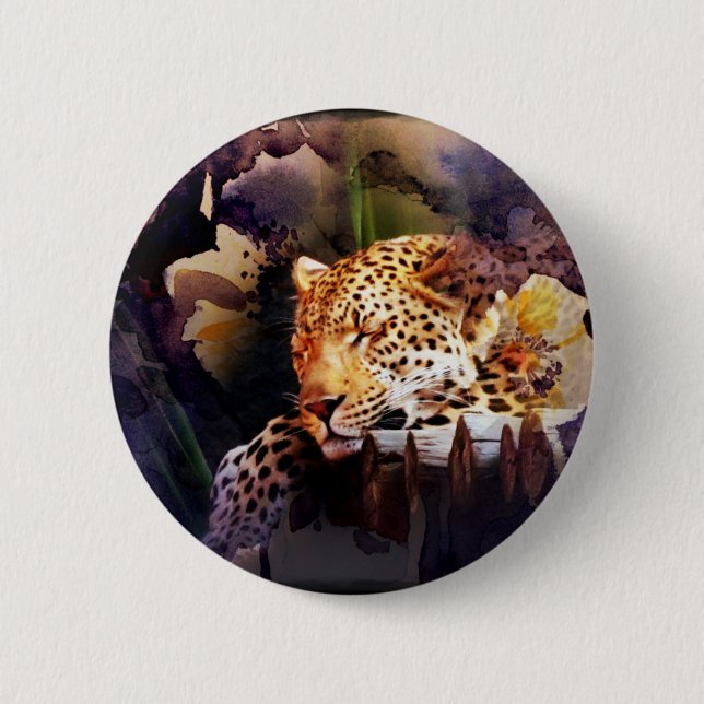 Badge Rond 5 Cm Gros chat (Devant)