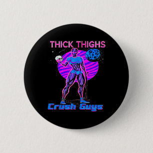 Badge Rond 5 Cm Gros Coiffures Les Gars Broyeurs Poids Bodybuildin