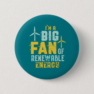 Badge Rond 5 Cm Gros fan de jeux d'énergie renouvelable amusants