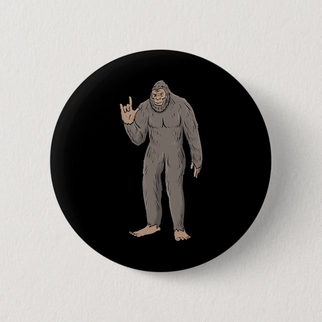 Badge Rond 5 Cm Gros pied Asl Gesture main Sourde perte d'audition (Devant)