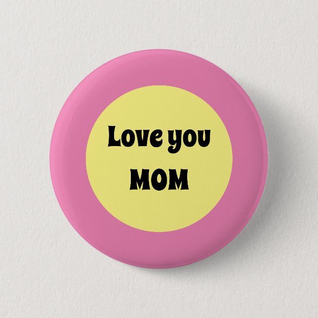 Badge Rond 5 Cm Gros point jaune (Devant)