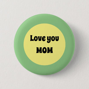 Badge Rond 5 Cm Gros point jaune