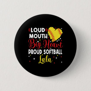 Badge Rond 5 Cm Grosse Bouche Gros Cœur Fière Douce Lala Fête des 