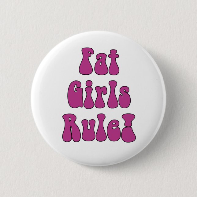 Badge Rond 5 Cm Grosse règle de filles ! Bouton (Devant)