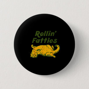 Badge Rond 5 Cm grosses rouquines drôle rétro chat paresseux graph