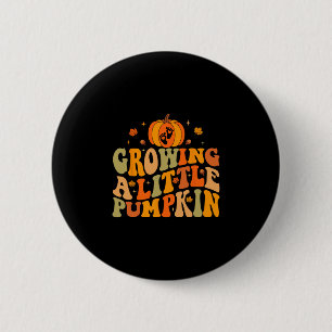 Badge Rond 5 Cm Grossesse de citrouille de Thanksgiving Croissant