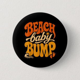 Badge Rond 5 Cm Grossesse d'été Rétro Bébé de plage