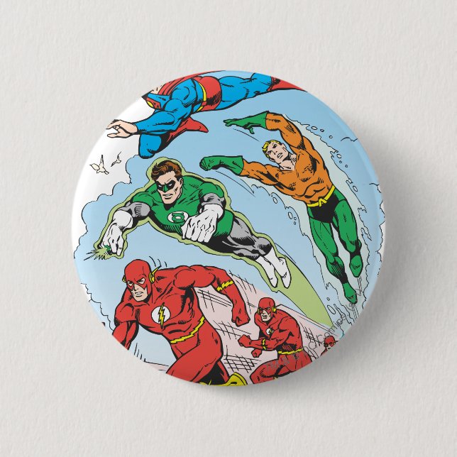 Badge Rond 5 Cm Groupe 3 de la Ligue des États d'Amérique (Devant)