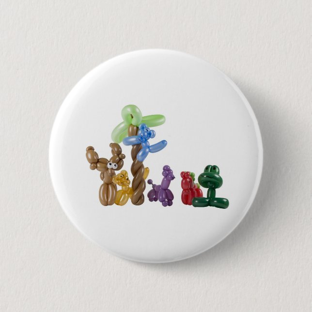 Badge Rond 5 Cm groupe animal de ballon (Devant)