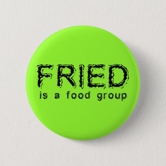 Badge Rond 5 Cm Groupe d'aliments frits 001wht (Devant)