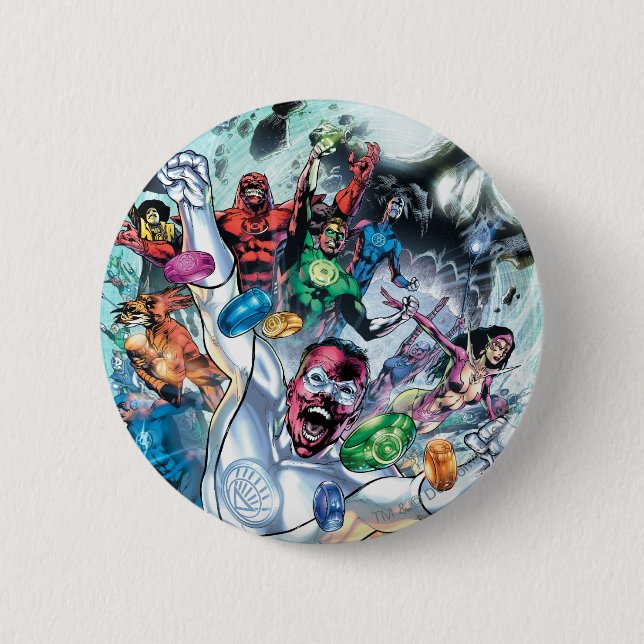 Badge Rond 5 Cm Groupe de Corp. avec des anneaux (Devant)