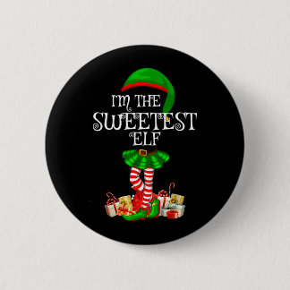 Badge Rond 5 Cm Groupe de famille assorti Le plus doux Noël d'elfe