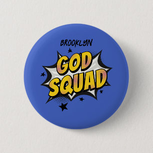Badge Rond 5 Cm Groupe de jeunes chrétiens de God Squad