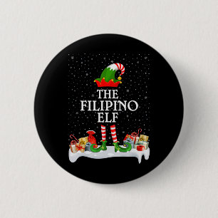Badge Rond 5 Cm Groupe de jumelage familial Noël L'elfe philippin