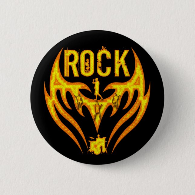 BADGE ROND 5 CM GROUPE DE ROCK (Devant)