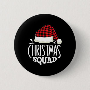Badge Rond 5 Cm Groupe Famille de l'Escadron de Noël Correspondant