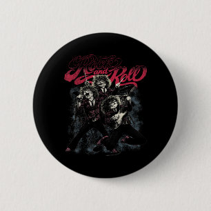 Badge Rond 5 Cm Groupe Rock and Roll Cats Musique Vintage Intempor