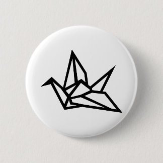 Badge Rond 5 Cm Grue d'origami