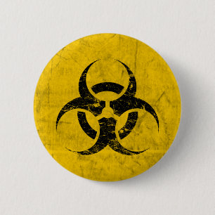 Badge Rond 5 Cm Grunge de Biohazard personnalisable