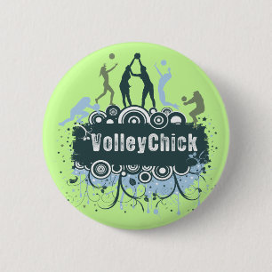 Badge Rond 5 Cm Grunge d'étoile de VolleyChick