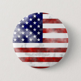 Badge Rond 5 Cm Grunge Etats-Unis