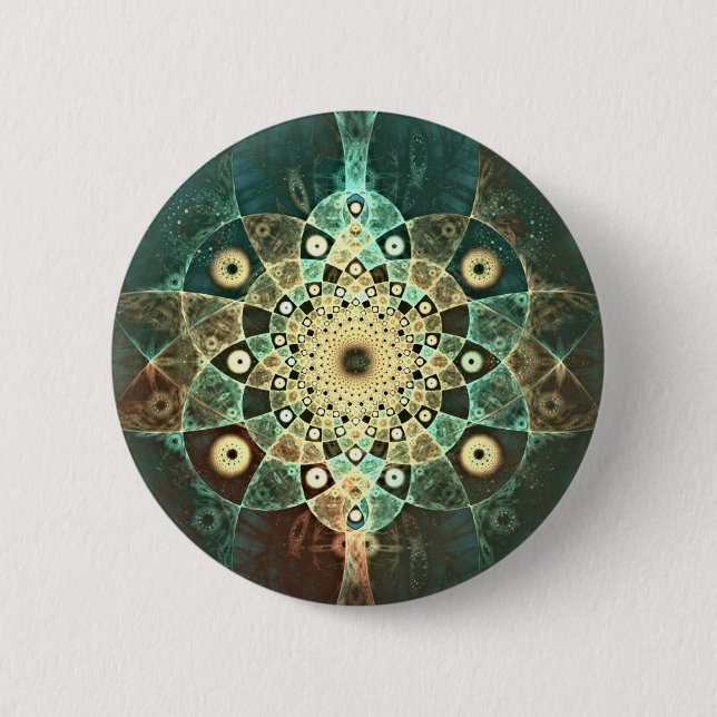 Badge Rond 5 Cm Grunge fractal (Devant)