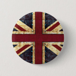 Badge Rond 5 Cm Grunge Union Jack - classique