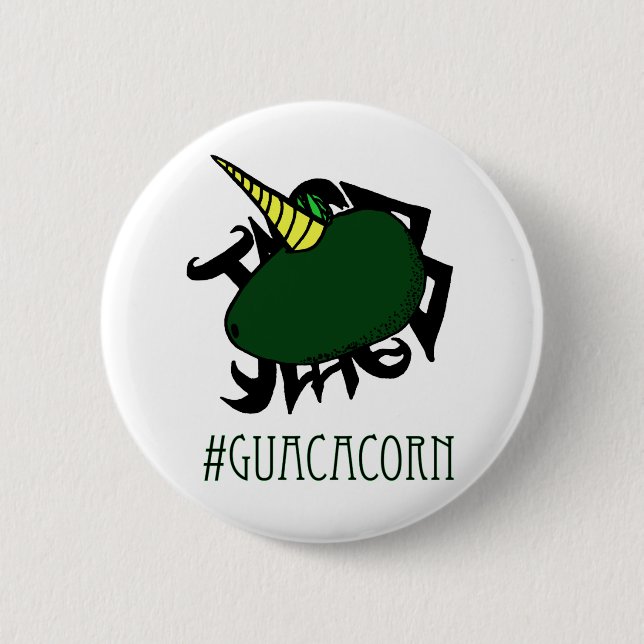 Badge Rond 5 Cm #Guacacorn (Devant)