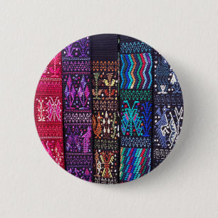 Badge Rond 5 Cm Guatemalan textile designs