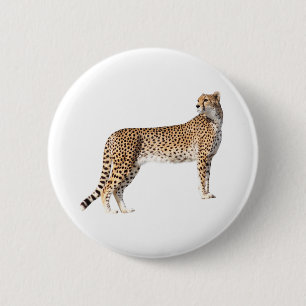 Badge Rond 5 Cm Guépard debout