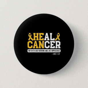 Badge Rond 5 Cm Guérir le cancer Mois de sensibilisation au cancer