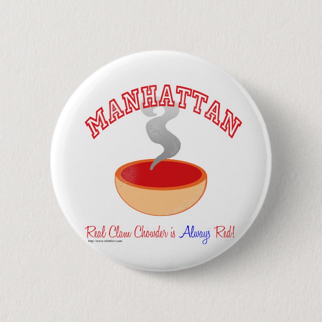 Badge Rond 5 Cm Guerre de Manhattan Chowder (Devant)