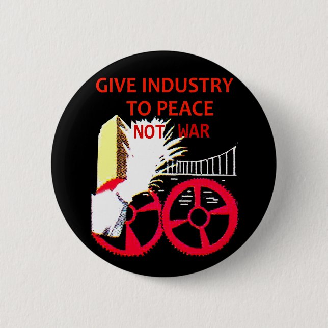 Badge Rond 5 Cm Guerre de paix pas - bouton (Devant)