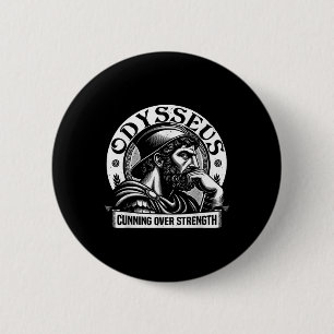 Badge Rond 5 Cm Guerre de Troie Guerrier grec Ancien Mythe grec
