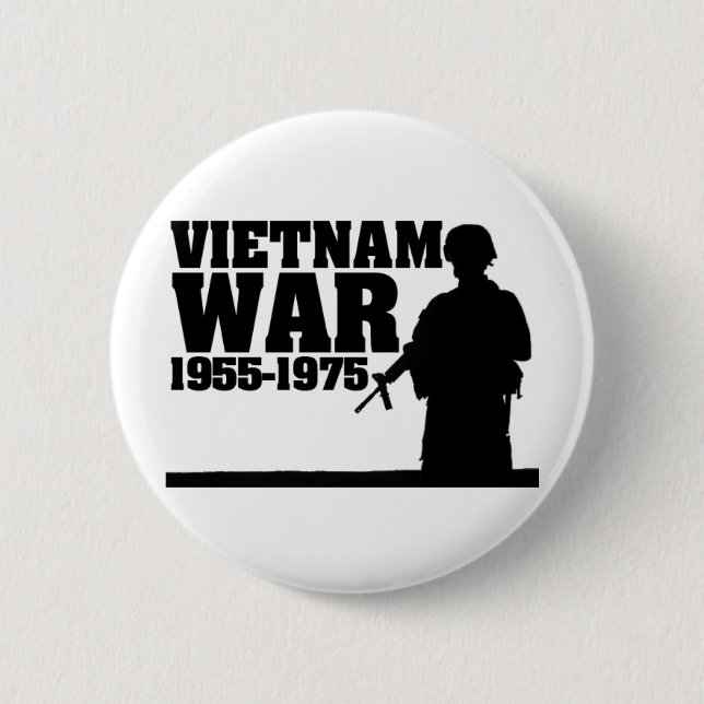 Badge Rond 5 Cm Guerre de Vietnam 1955-1975 (Devant)