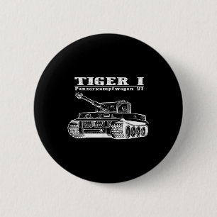 Badge Rond 5 Cm Guerre Mondiale 2 Un Tigre Allemand De Tank I A Pa