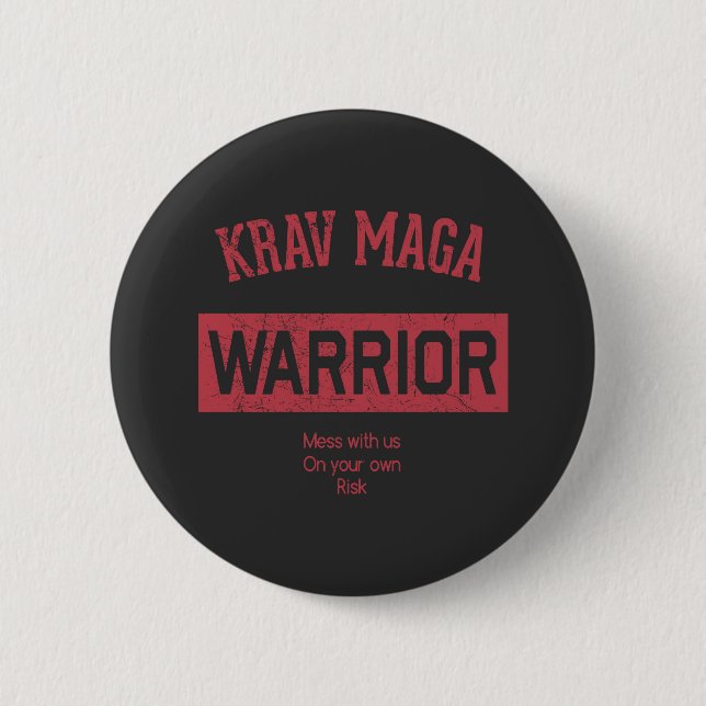 Badge Rond 5 Cm Guerrier de Krav Maga (Devant)