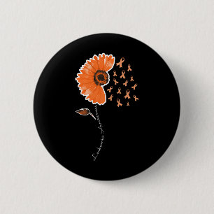 Badge Rond 5 Cm Guerrier de la sensibilisation à la leucémie Ruban