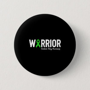 Badge Rond 5 Cm guerrier de paralysie cérébrale ruban vert de sens