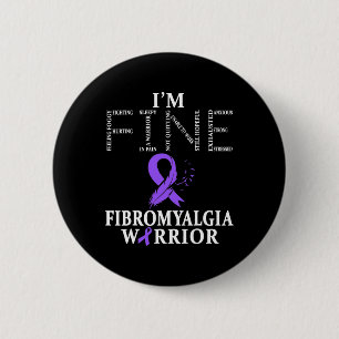 Badge Rond 5 Cm Guerrier de sensibilisation à la fibromyalgie Sout