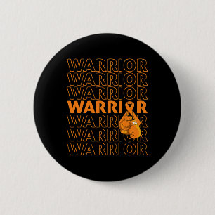 Badge Rond 5 Cm Guerrier de sensibilisation à la leucémie Orange R