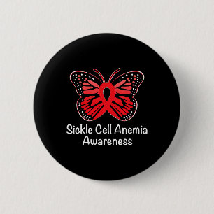 Badge Rond 5 Cm Guerrier de sensibilisation à l'anémie de la fauci