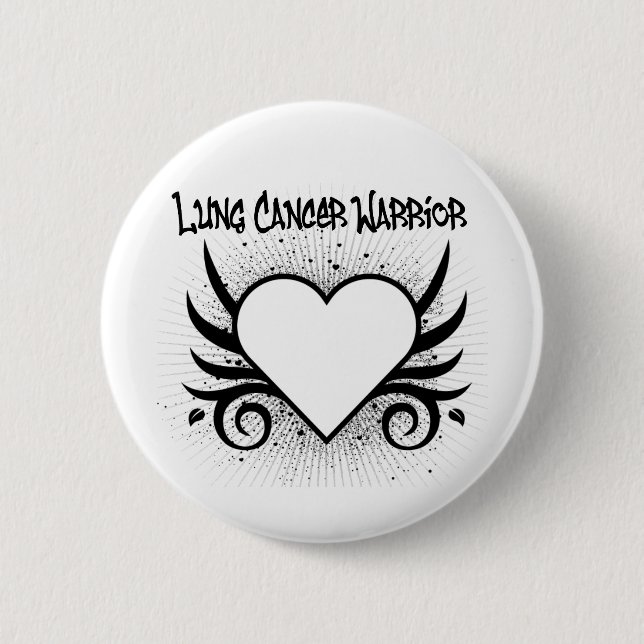 Badge Rond 5 Cm Guerrier du cancer du poumon (Devant)